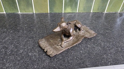 Bronze greyhound lurcher - greyhound,,