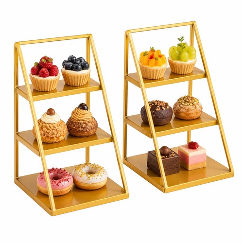 Gold tier cupcake stand - gold,