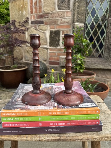 Vintage wooden candle - vintage, stick