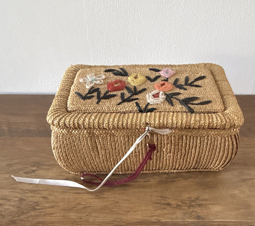 Vintage handwoven wicker - handwoven,