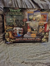 Teenage Mutant Ninja Turtles TMNT Mini Mutants Raphs Iron Pumpin Gym Playset New