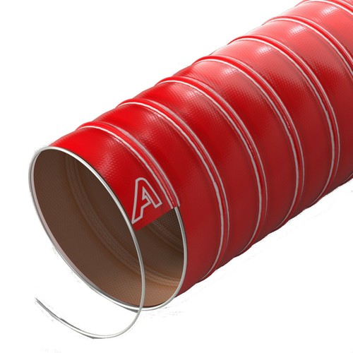 Red air ducting pipe flexible - ducting,