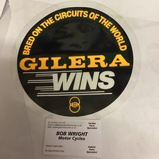 Gilera Moto Cross Championship window Sticker 1980s Unique