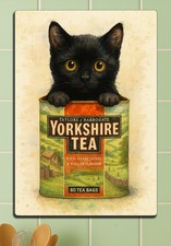 Yorkshire Tea Cat Metal Sign