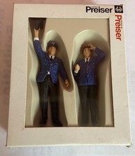 PREISER 45000 CONTROLLER AND CONDUCTOR  G SCALE 2 FIGURE SET GARDEN RAILWAY