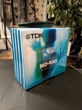 4x TDK MiniDisc MD-RXG 80 Recordable, New and Sealed Discs