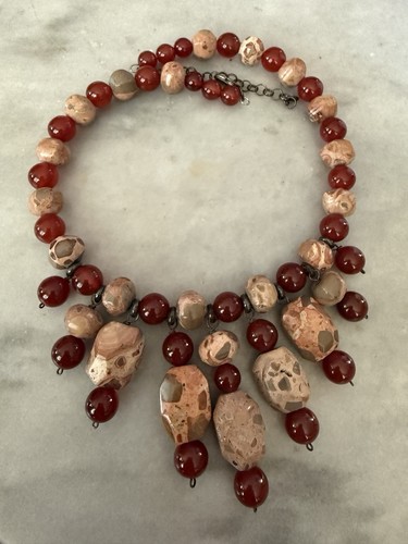 Red beige jasper agate - red,