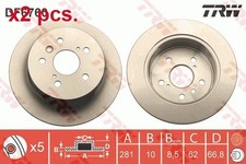 X2 PCS REAR BRAKE DISC ROTORS