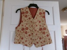 Marks and Spencer women's waistcoat size 10/12 new red and gold floral
