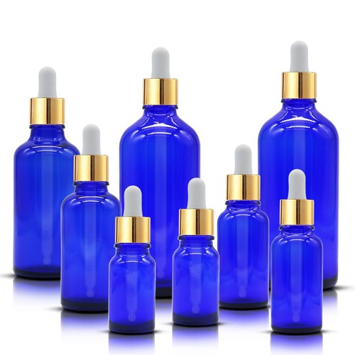 Blue glass dropper - blue,