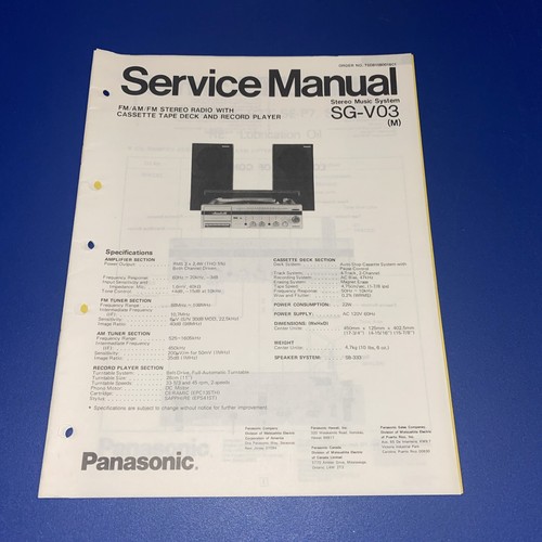 Panasonic service manual - panasonic,