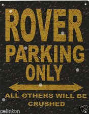 ROVER PARKING METAL SIGN