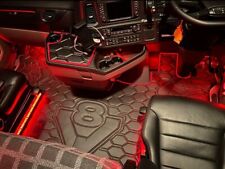 SCANIA S V8 BLACK HONEYCOMB Stitch Floor Mat RHD LHD Swivel Captain Folding Seat