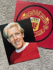 IAN URE SIGNED 1969-72 MANCHESTER UNITED 6 x 5 inch PICTURE