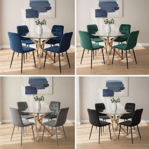 Round dining table - table, and