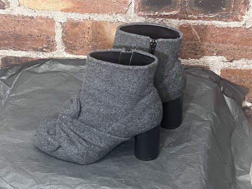 Zara grey fabric - grey, boots