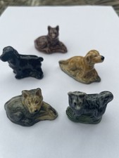 Wade Whimsies Bundle 5 x Dogs Vintage Ornaments Figurines Collectable