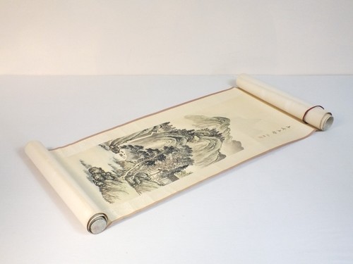 Vintage chinese mountain scene - chinese,
