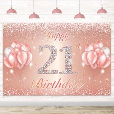 Rose Gold Pink Happy 21st