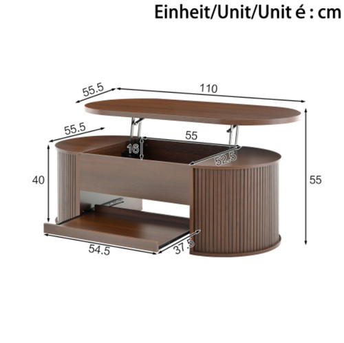 Lift top curved - lift, table