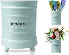 French Blue Ceramic Utensil