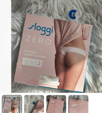 Sloggi Thong ZERO Microfibre Hipstring Seamless Knickers 2 Pack 10214636 white