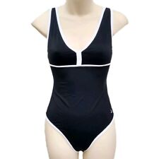M&S Goodmove Swimsuit Swimming Costume Marks and Spencer Black White Swim Size 8