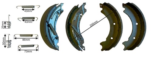 Knott brake shoes - , 200x50