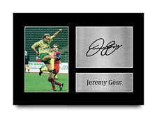 Norwich Football Fan Gift Jeremy Goss Signed Printed Autograph A4 Photo Picture