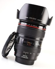 Canon EF 24-105mm F4 L IS Image Stabilizer USM AF Lens F&R Cap & Hood EOS DSLR