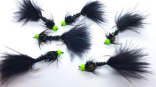 Long Shank - Green Bead Black