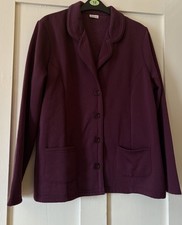 New Damart Plum Jersey Button