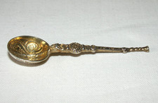 Small Solid Silver Replica Anointing Salt Spoon Coronation Royalty Hallmark 1901