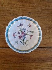 Vintage Spode Bone China Plate Trapnell Trinket Dish With Gold Trim