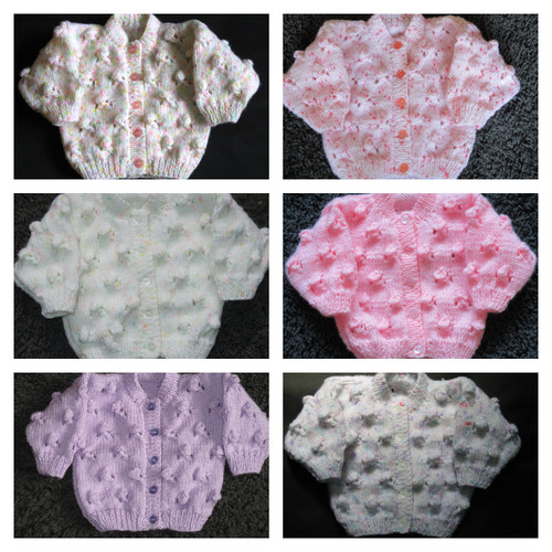 Hand knitted baby - , cardigan