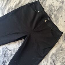 Vintage Wallis Y2K Diamante Studs Rhinestones Leggings Denim Jeans Jegging UK 16