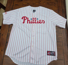Majestic  MLB  Baseball  Jersey  Philadelphia  Phillies  White  Mens  XL