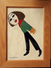 AFTER L.S. LOWRY "LADY WEARING A RED SCARF" FRAMED