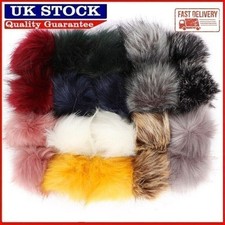 20Pcs Faux Fur Pom Poms 10 cm