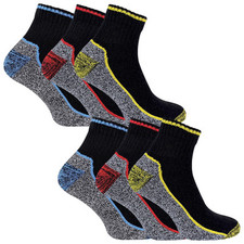 SOCK SNOB - Mens Breathable Ankle Cotton / Bamboo Work Socks | Reinforced