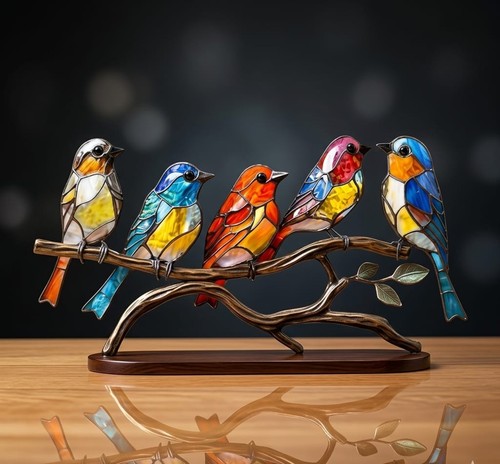 Desktop decor colorful birds - decor,