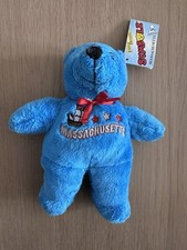 Symbolz RGU Group 5" Blue Plush Massachusetts Teddy Bear with Red Ribbon