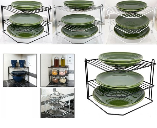 Corner tier plate rack - corner, 3
