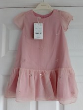 NEW Monsoon - Age 18 - 24 Months - Dusky Pink Chiffon Sequin Embellished Dress