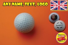 Personalised white golf balls