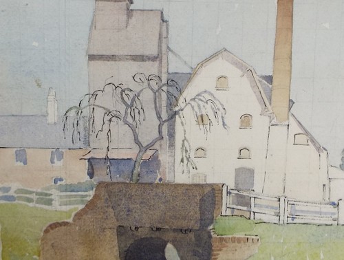 Original watercolour brewery - watercolour,, 'brewery