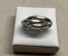 Lovely Vintage  925 Silver Russian Wedding Ring Style Ring Size J 6g