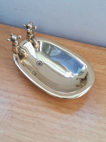 Vintage brass bathtub - vintage,
