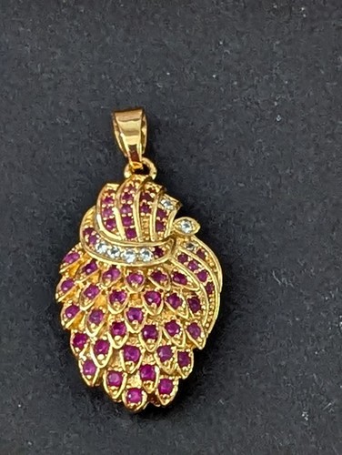 Natural ruby pendant gold - ruby, :