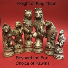 CHESS SET LATEX MOULDS REYNARD THE FOX  TO MAKE YOUR OWN CHESS SETS